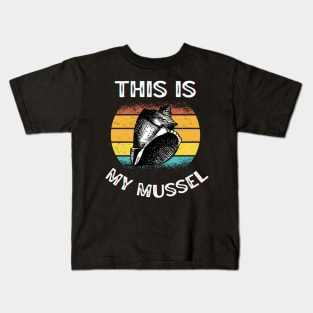 Vintage Retro This Is My Mussel Kids T-Shirt